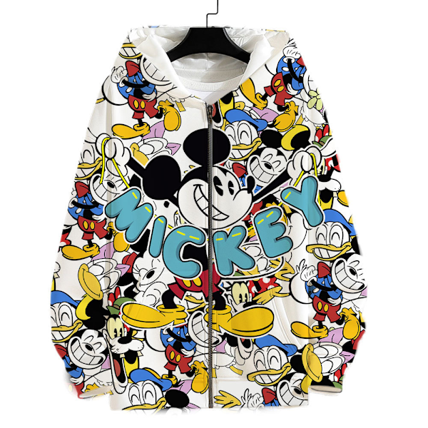 Donald Duck Hoodies Hoodie Lynlåsjakke Top Yderbeklædning Fans Gave Hjemkomst 4D A21 2XL