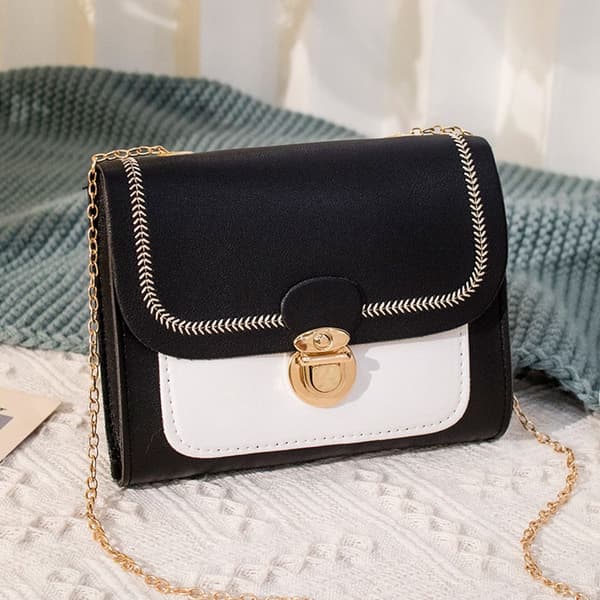 Mini Crossbody Vesker Dame Messenger Bag SVART Black