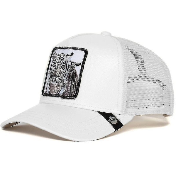 Aikuisille Musta Pantteri Mesh-Lippis Kesä Baseball-Lippis Trucker Keps-WELLNGS Tiger - V .. Tiger - White