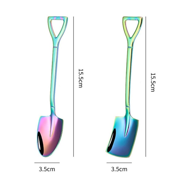 5 stk. Kaffeske Spade Teske SØLV SPIDS - høj kvalitet Sølv Silver Pointed-Pointed