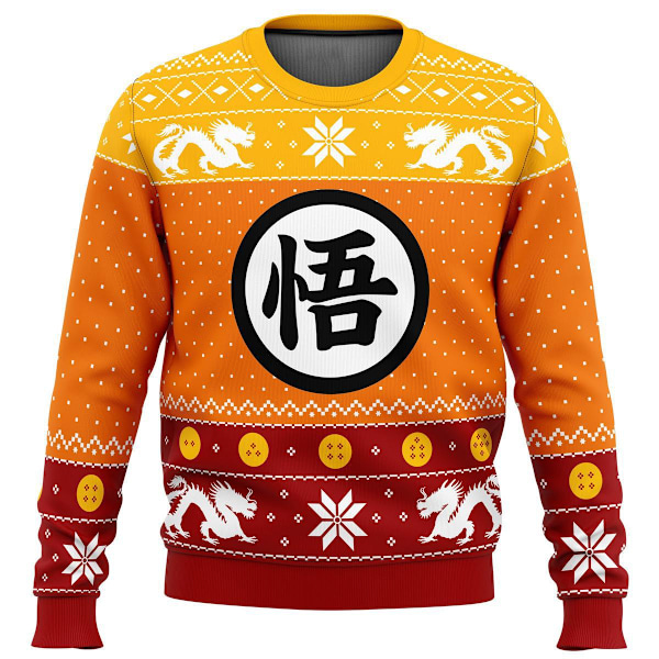 Sun Wukong Stygg Julgenser Pullover Menn 3D Gensere Topper XL Sun Wukong