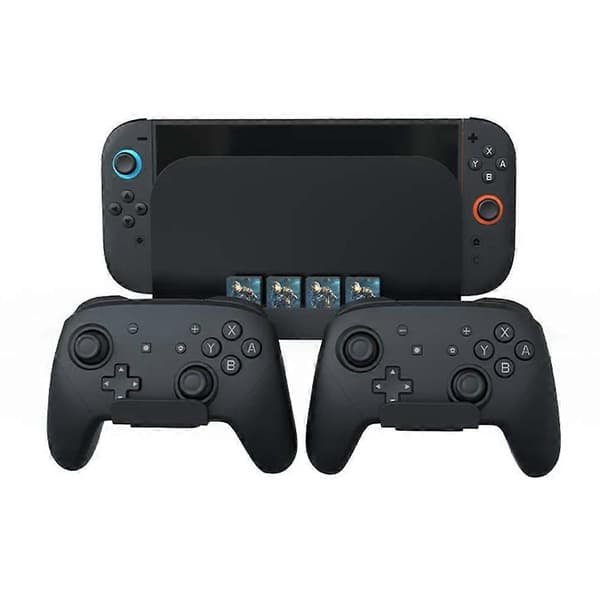 Vægholder til Switch 2/Switch-konsol Ophængsstativ Vægbeslag Spillekonsol Opbevaringsstøtte Controller-stativ (FMY) Black