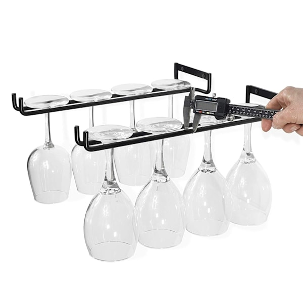 Hengende glassholder - Vinglassholder med 5 skinner for 13-18 glass - WELLNGS