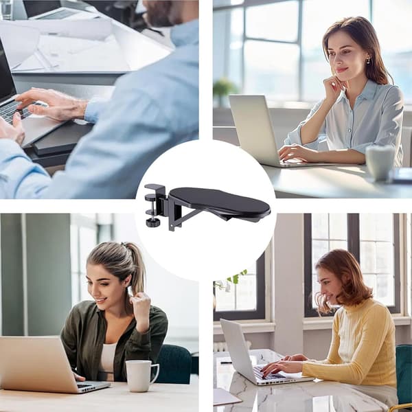 Computer armlæn til skrivebord, ergonomisk albuestøtte til h Folding rotating model