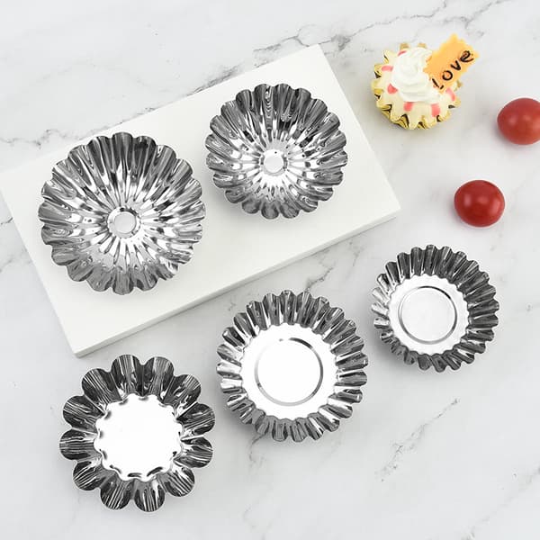 10 st äggformar i rostfritt stål, dekorativa bakformar, muffinsformar, köksformar A12