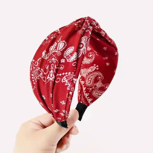 Boho Pannebånd Kvinner Pannebånd Sett Knute Pannebånd for Kvinner Red