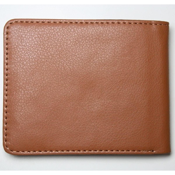 Pulp Fiction To-fold Brun Herrepung Broderet Mønt Kort Sedler Standardtitel, Flerfarvet, 11,5x9 cm (4,5'x3,5') Brown