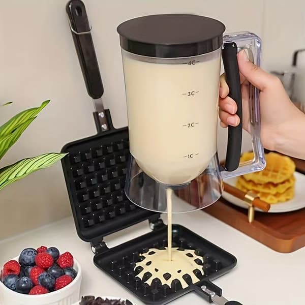 Smetdispenser: Mätkopp och dispenser – Handhållet DIY-bakverktyg black