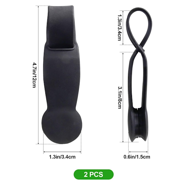 Magnetisk Hattklämma för Resor på Väska, Svart Silikon Hattklämma Magnetisk Hatthållare Hattkrok för Väska Tote Bagage black