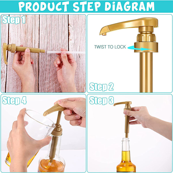 5 stk. Kaffe 750ML Dispenser Sirupspumpe Pumpe Topp Disp 5pcs