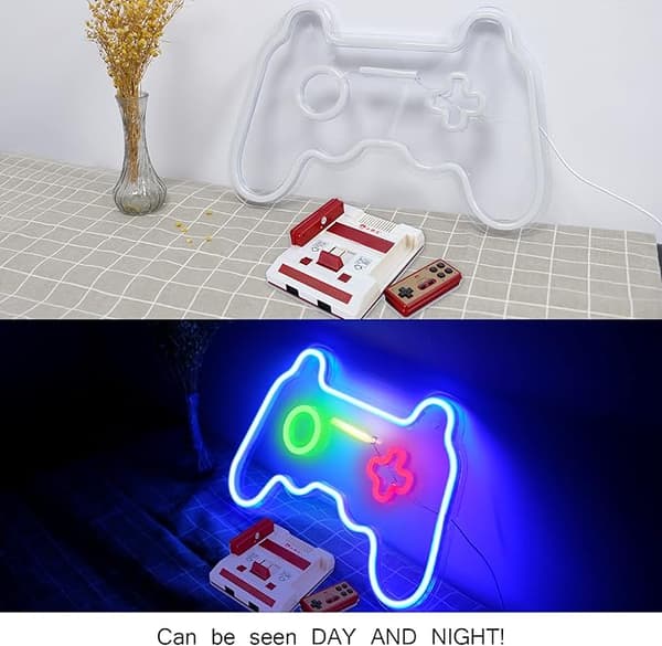 Neonskyltar för gaming för väggdekor Neonljus LED-skylt för gaming R
