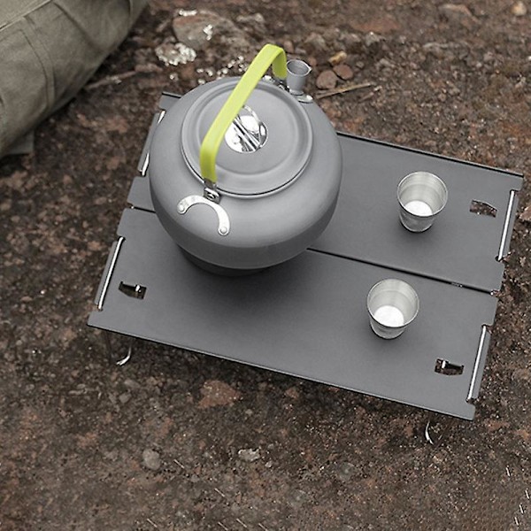 Campingbord i aluminium, portabelt mini-grillbord, superlätt bord för utomhusbruk