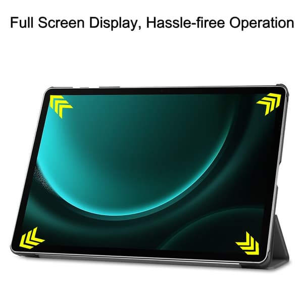 Samsung Galaxy Tab S9 FE Plus Deksel Tri-fold Grå