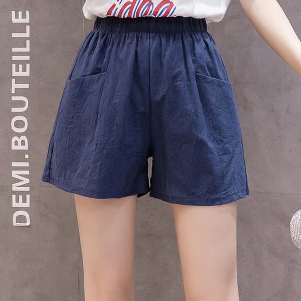 4-pak hverdags-shorts til kvinder. Elastiske strandshorts til sommer. S