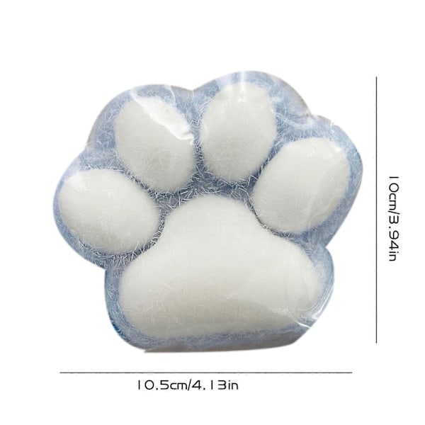 Håndlavede Taba Squishy Store Kattepote Silikone Klemmelegetøj til Stresslindring, Kattepote Kæmpe Pote Squishy Sensorisk Legetøj til Angst & Afslapning Blue