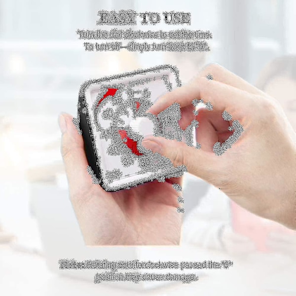 Visuell 60-minutters timer, klasseromsklokke, stille timer for barn og voksne