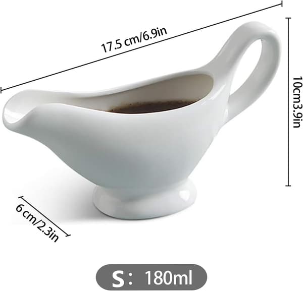 Hvid porcelænssauce skål, beholder, service