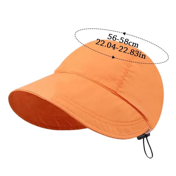 Bredbremmet justerbar hatt for menn og kvinner, strandhatt Black