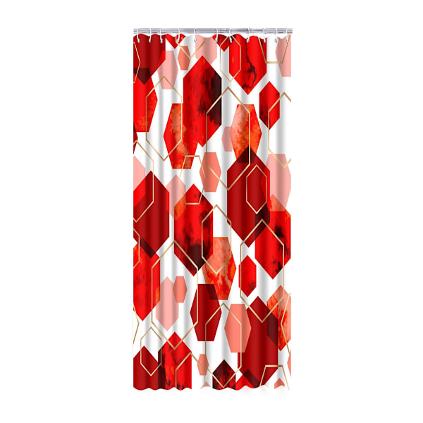 Duschdraperi för Badrum, Geometrisk Konststil Vattentätt Badrumsdraperi, Abstrakt Tyg Duschdraperi Set för Heminredning 120cm*180cm