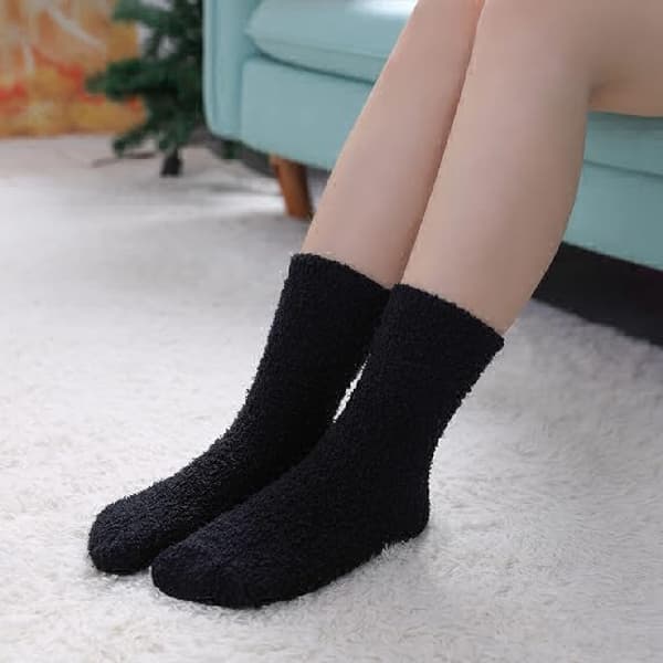 Dam Fuzzystrumpor Mysiga Fluffiga Vinter Varma Toffelstrumpor Mikrofiber Mjuka Hemma Sovastrumpor, 02