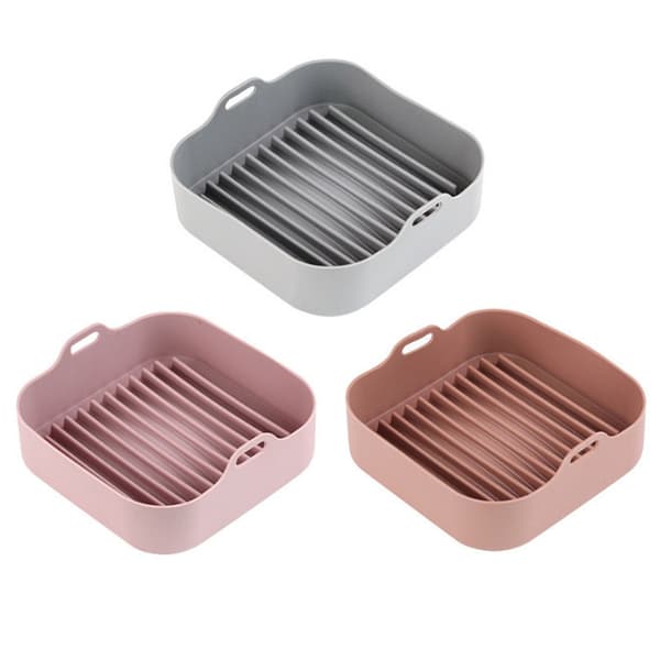 Airfryer Silikone Bageplade Genanvendelige Non-Stick Airfryer Måtter Ovn Tilbehør 4