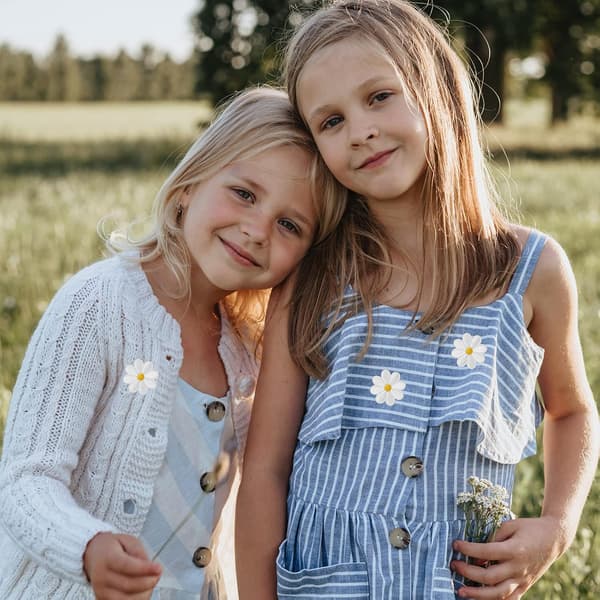 20 stk. tusindfryd blomster strygemærker til tøj, broderede mærker