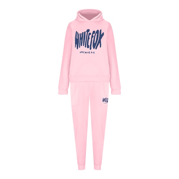 Vita Fox Hoodies Damtröja Dam Hoodie Långärmad Pullover Jumper Casual Toppar Svart Sweatshirt Kostym pink XL