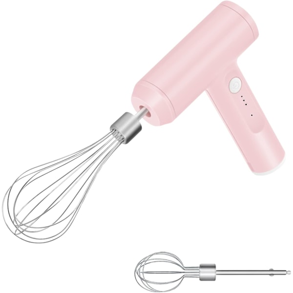 Elektrisk handmixer i rostfritt stål, USB-uppladdningsbar elektrisk H