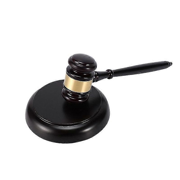 Träklubba med ljudblock för advokat, domare, auktion, hantverk [HK] as shown