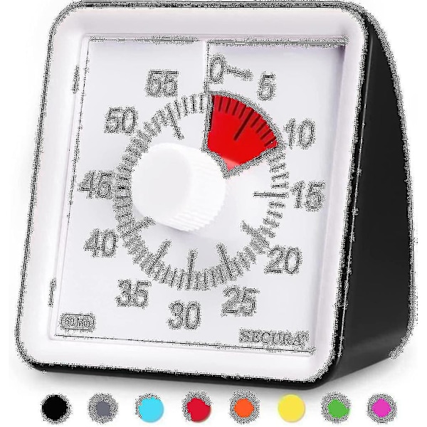 Visuell 60-minutters timer, klasseromsklokke, stille timer for barn og voksne