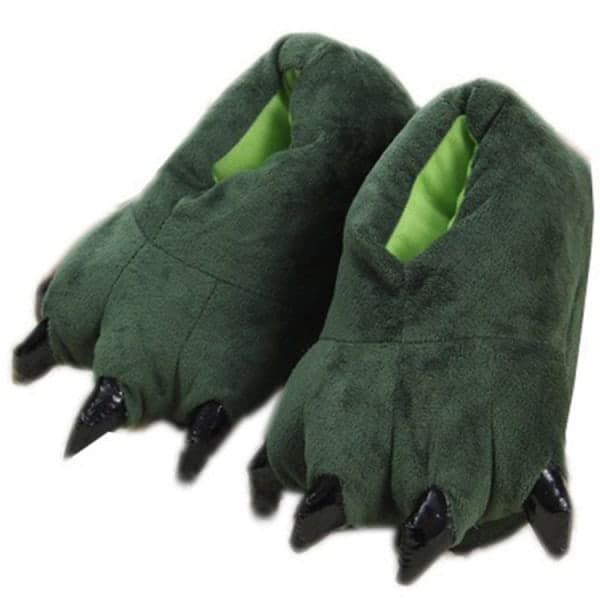 Klor Tecknad Dinosaurietofflor Varma Tomtetofflor Blue Women's（35–39）