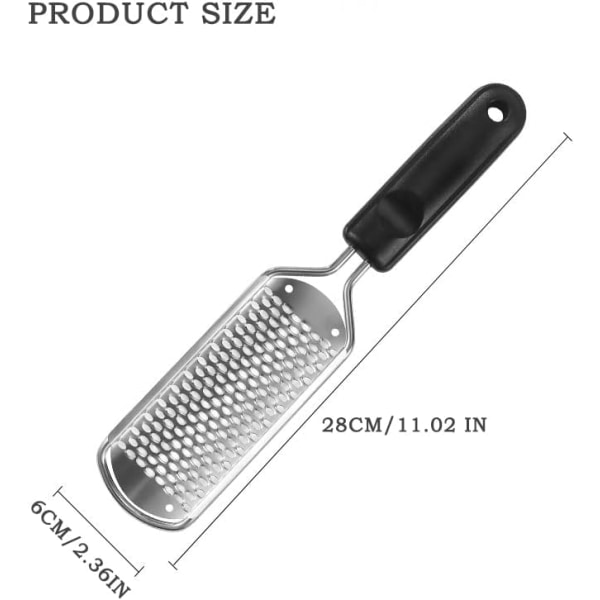Fotfil Hard Hudfjerner Hæl Skrape Skrubber Rasp Riv Jern Profesjonell Pedikyrpleie Verktøy for Død Grov Hud Tørr Sprekkete Føtter