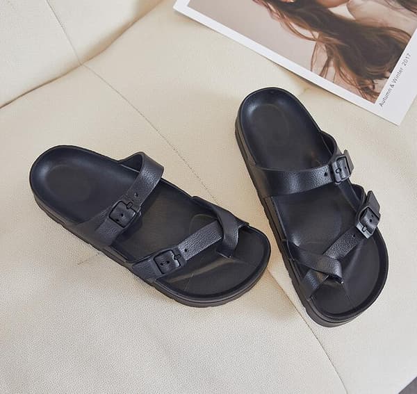 Naisten Platform-sandaalit Mukavat mustat black 41
