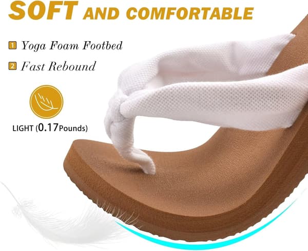 Sommerstofsandaler til kvinder - Yoga Skumplader Strand- og Poolsko White 37