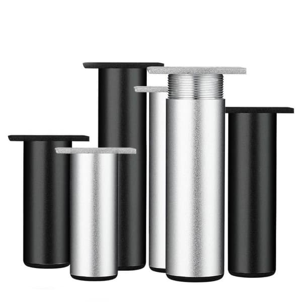 4 st/set Metallben Möbelben SVARTA 10CM Svart 10cm Black