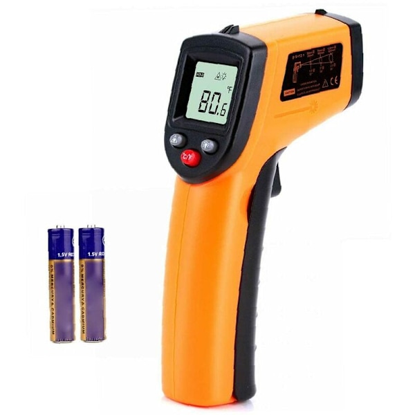 Ikke-humant infrarødt termometer digital laser infrarød temperatur -50~380℃