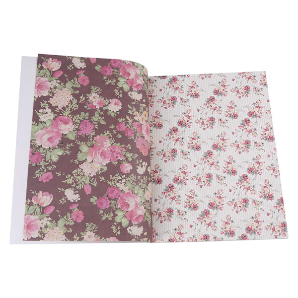 Dekorativt presentpapper med blommönster, presentpappersbok för högtider