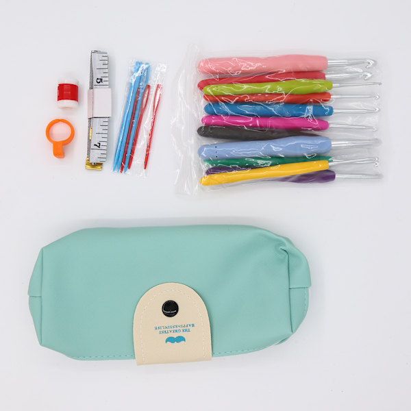 Crochet Kit (30 Pieces) with Crochet Hooks, Stitch Markers, Measuring Tape, Row Counter, Yarn Cutter