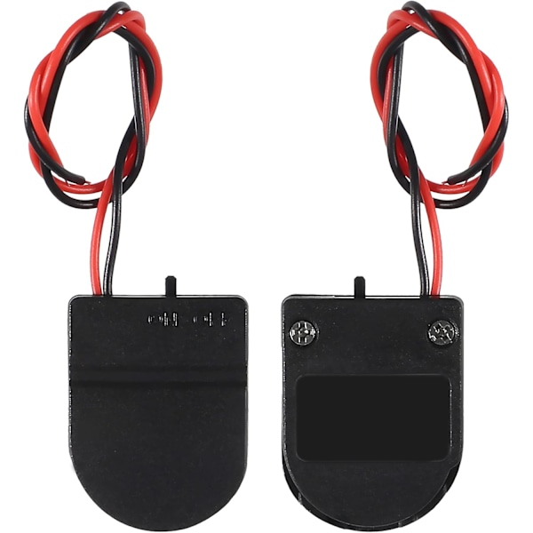 10 st CR2032 Batterihållare 1x 3V Knappcell Batterihållare Fodral med Trådkabel PÅ-AV-brytare (Svart)