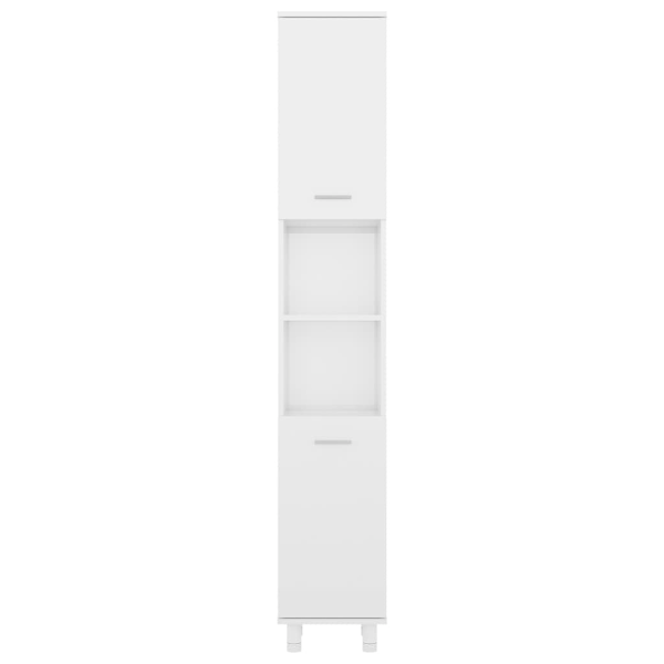 vidaXL Badeværelsesskab Hvid Højglans 30x30x179 cm Konstrueret Træ Vit White