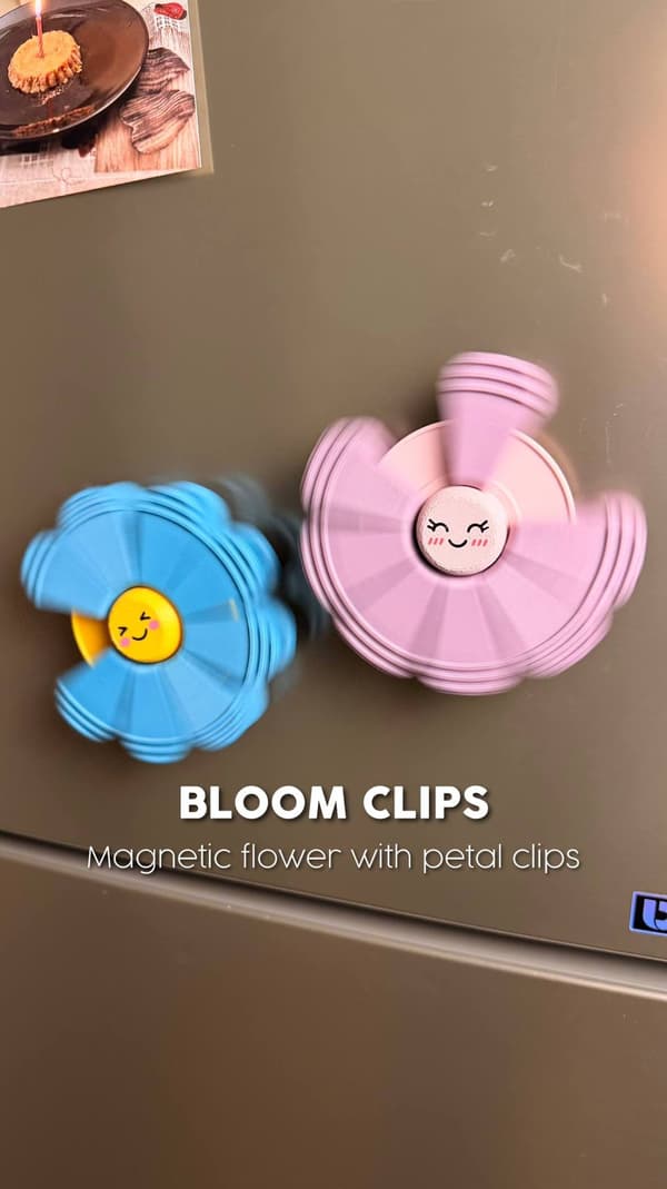 Magneettinen kukkaklipsi terälehtiklipsillä pink