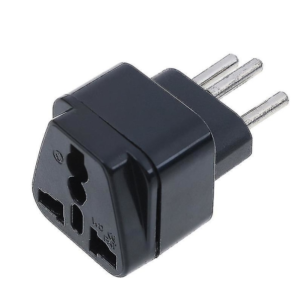 Universal UK/US/EU til Schweiz Schweiz AC Strømstik Rejseadapter Konvertere Black