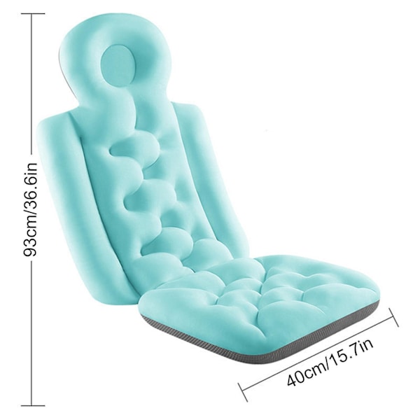 Fuld Krops Badepude, Badekarspude, Spa Badekarspude Ergonomisk Pude For-hhny blå blue A