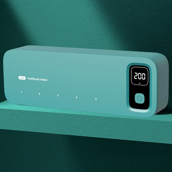 UV Tandbørste Sanitizerholder, Tandbørste Sanitizer og Holder til Badeværelse, Timerfunktion, Genopladelig Tandbørste Rengøringsholder Vægmonteret Style 2