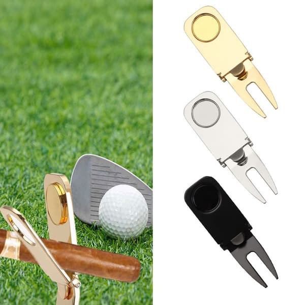 Golf Divot Værktøj Cigar Holder SORT Black