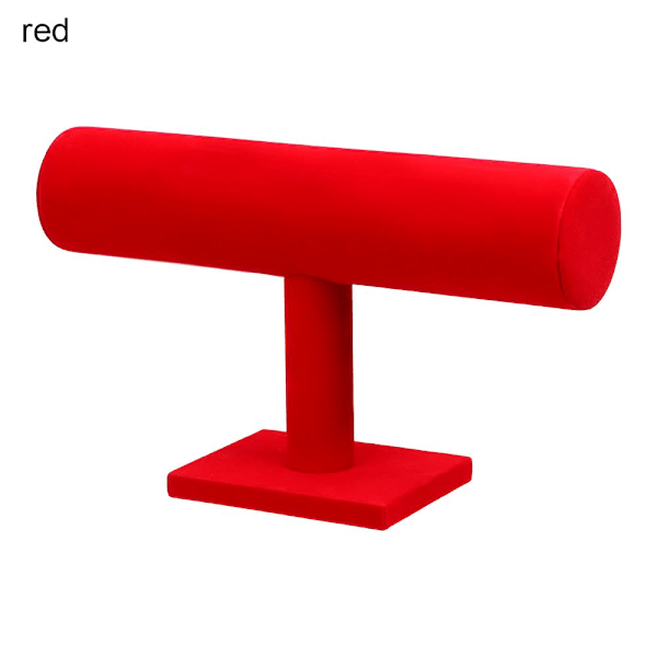 Sammet T-bar Ställ Förvaringsställ RÖD red