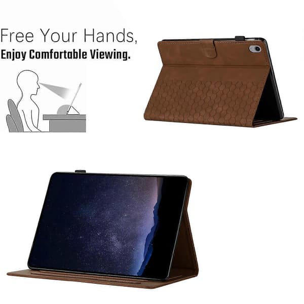 För iPad/Samsung Tab-fodral Bikakemönstrat Läderfodral med Kortplats Red ipad Pro 11 2024