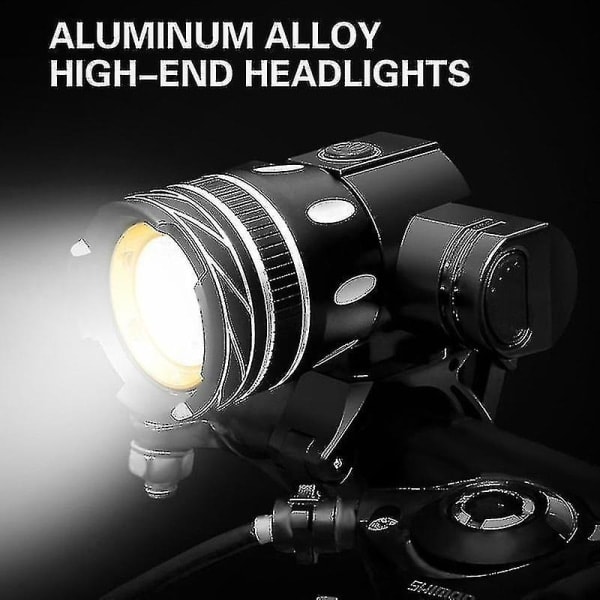 Z30 15000lm T6 LED-sykkellampe/sykkellykt/lyktsett USB oppladbar frontlykt/lommelykt vanntett zoombar sykkellampe for sykkel null none