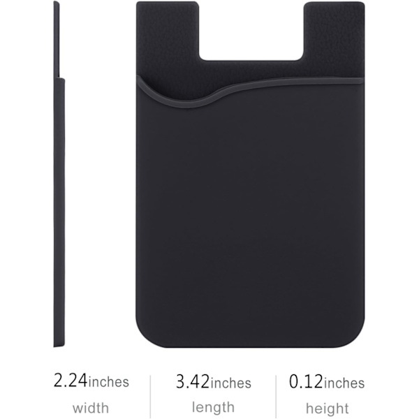 3-pak Universal Mobilpung/Kortholder - sort A