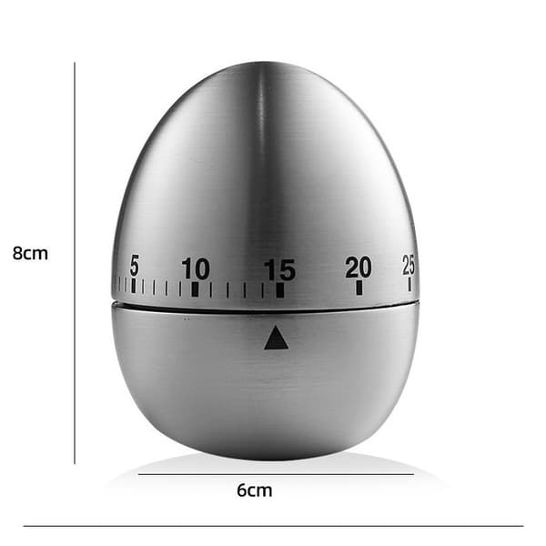 Mekanisk roterande alarm i rostfritt stål 60 minuters timer för matlagning Pointed cone shape